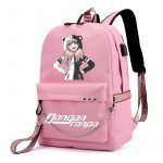 BPZMD Anime Danganronpa Backpack USB Port Monokuma School Bag
