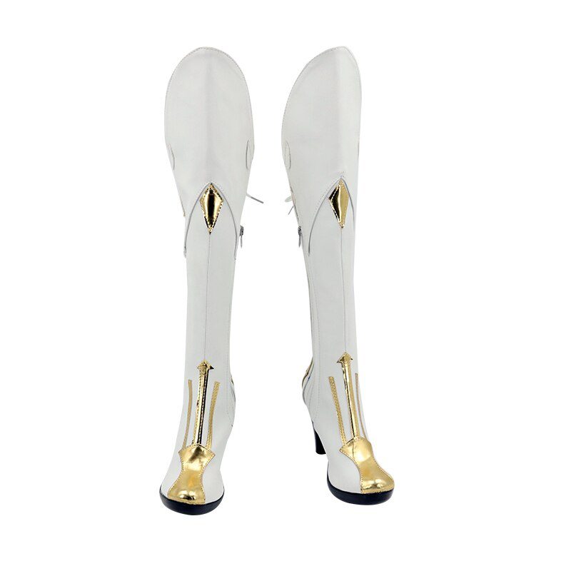 Game Genshin Impact Qin White Boots Cosplay Shoes