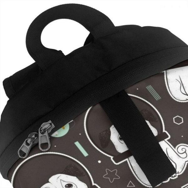 Noisydesigns Fashion Backpack Space Dog Print Student Schoolbag Women Black Book Bag