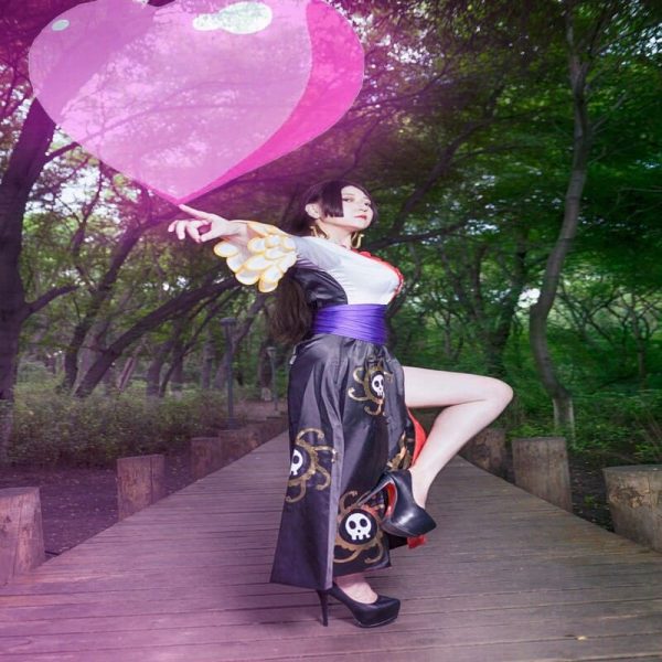 Anime Boa Hancock Cosplay With Cloak Boa Dress Custom Made