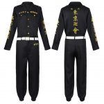 Tokyo Revengers Cosplay Ken Ryuguji Tokyo Manji Gang Black Uniform with Wig