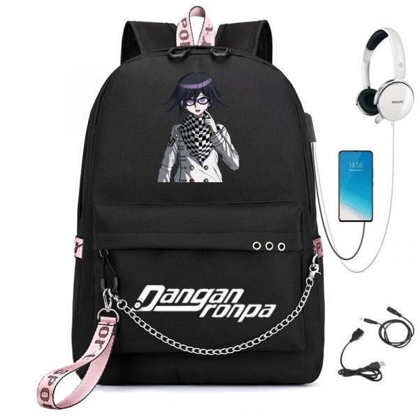 BPZMD Anime Danganronpa Backpack USB Port Monokuma School Bag