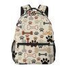 Noisydesigns Backpack Dog Paw And Bones Prints School Bag