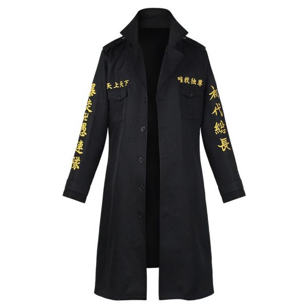 Tokyo Revengers Cosplay Ken Ryuguji Tokyo Manji Gang Black Uniform with Wig