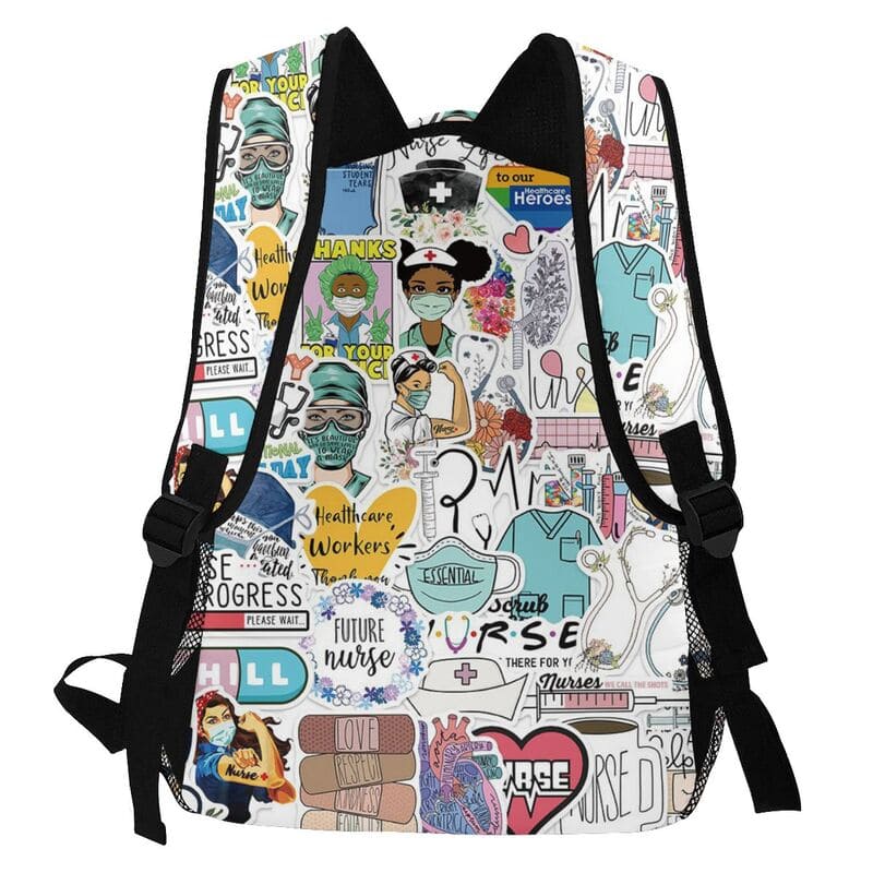 Noisydesigns Kawaii Doctors Nurse Print School Backpack Orthopedic Schoolbag