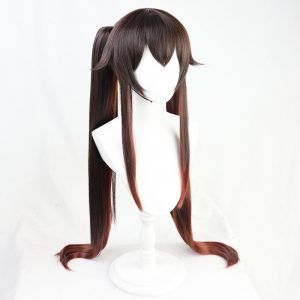 Game Genshin Impact Hutao Cosplay Wig Hu Tao Hair Wigs With Wig Cap
