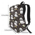 Noisydesigns Fashion Backpack Space Dog Print Student Schoolbag Women Black Book Bag