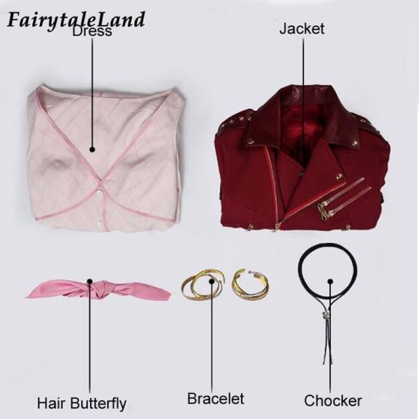 Adult Aerith Gainsborough Costume Cosplay Final Fantasy Remake Women Dress