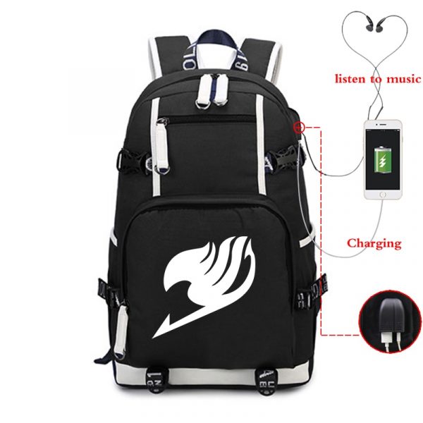 Luminous Backpack USB Charging Large Capacity Bagpack Unisex School Bags