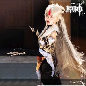 Anime Game Genshin Impact Cosplay NingGuang Costume For Women Girls