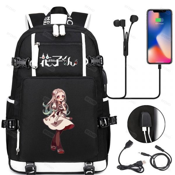 Anime Toilet-Bound Hanako Kun Pattern Backpack Bookbag High Capacity Travel Bag
