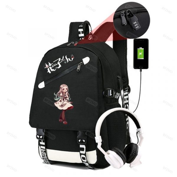 Anime Toilet-Bound Hanako Kun Pattern Backpack Bookbag High Capacity Travel Bag