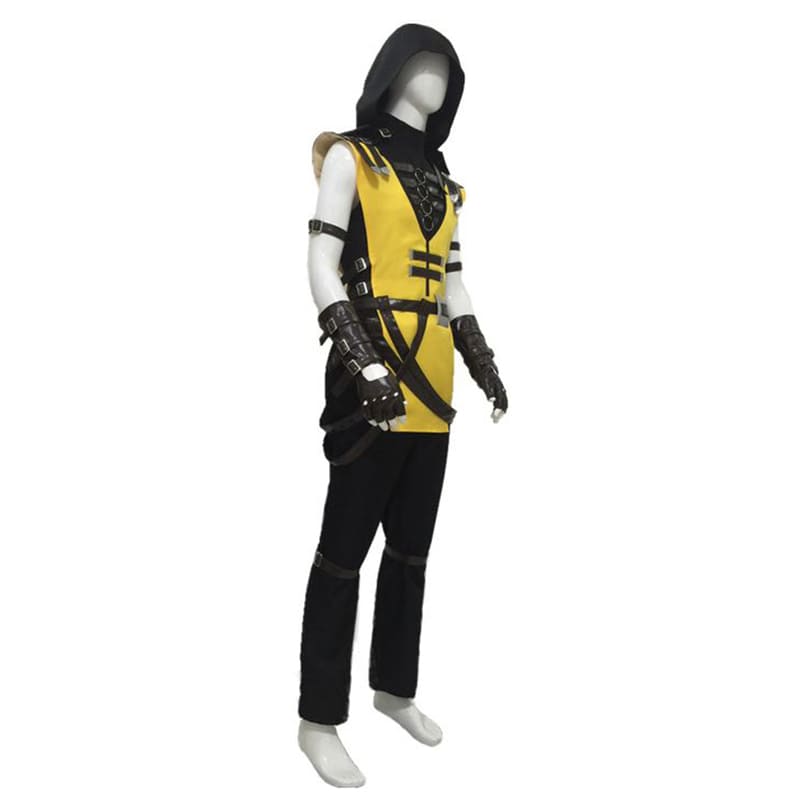 Game Mortal Scorpion Hanzo Hasashi Cosplay Costume For Adult Male