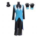 Anime Bill Cipher Otaku Cosplay Costume With Suit, Hat, Gloves And Bow