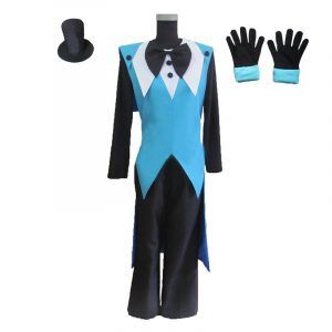 Anime Bill Cipher Otaku Cosplay Costume With Suit, Hat, Gloves And Bow