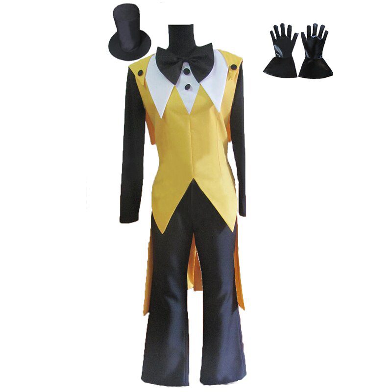 Bill Cipher Cosplay Costume Mystery Attack Outfit With Hat And Gloves