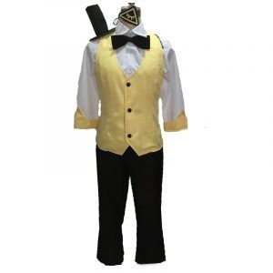 Bill Cipher Cosplay Costume Mystery Attack Outfit With Hat And Eye Cover