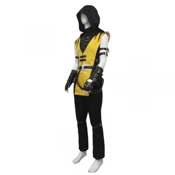 Game Mortal Scorpion Hanzo Hasashi Cosplay Costume For Adult Male