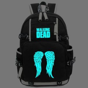 Hot The Walking Dead Backpack Cosplay Fashion Daryl Luminous Canvas Bag