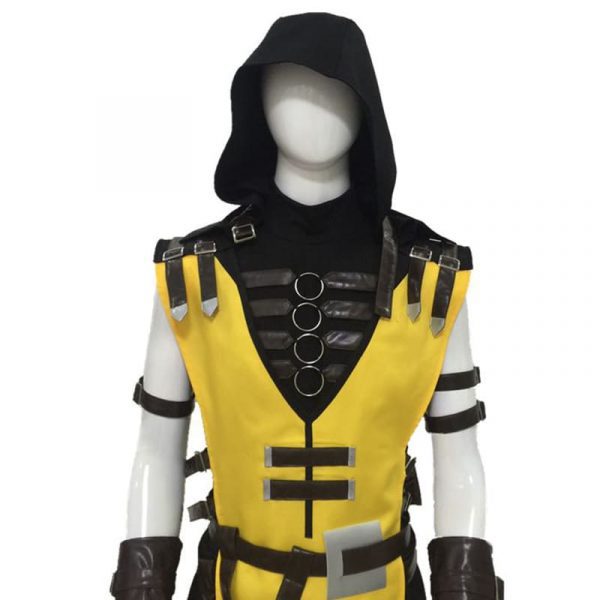 Game Mortal Scorpion Hanzo Hasashi Cosplay Costume For Adult Male