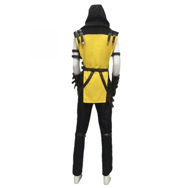 Game Mortal Scorpion Hanzo Hasashi Cosplay Costume For Adult Male