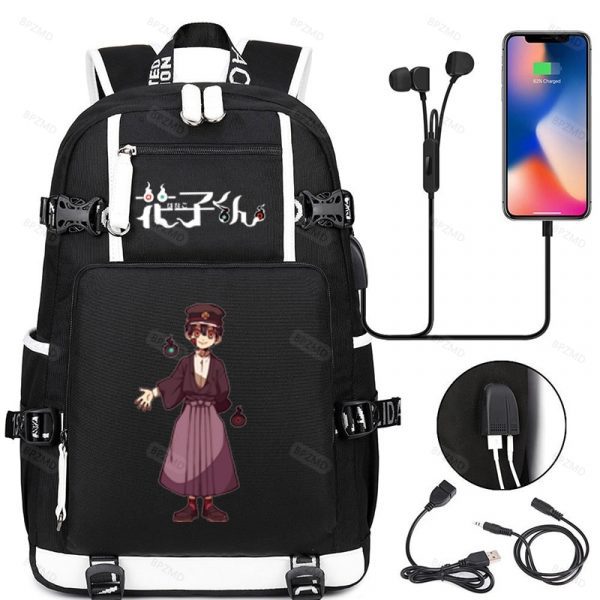 Anime Toilet-Bound Hanako Kun Pattern Backpack Bookbag High Capacity Travel Bag