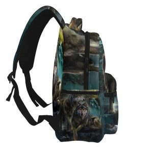 Noisydesigns Wolf Night Prints Women Quality Backpacks Sac A Dos Casual Daypack Soft Backpack School Bags