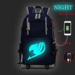 Luminous Backpack USB Charging Large Capacity Bagpack Unisex School Bags
