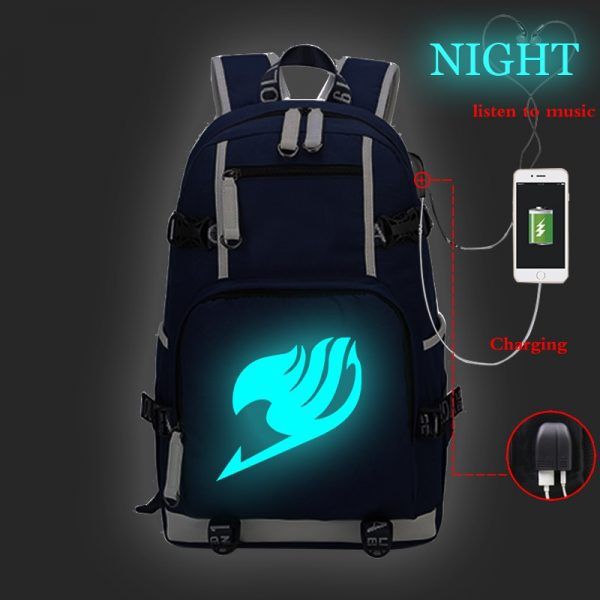 Luminous Backpack USB Charging Large Capacity Bagpack Unisex School Bags