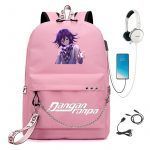 BPZMD Anime Danganronpa Backpack USB Port Monokuma School Bag