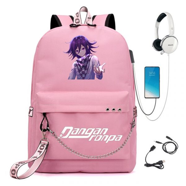 BPZMD Anime Danganronpa Backpack USB Port Monokuma School Bag