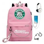 BPZMD Anime Danganronpa Backpack USB Port Monokuma School Bag