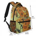 Van Gogh Art Backpacks Junior School Bags Sunflower Oil Painting Schoolbag