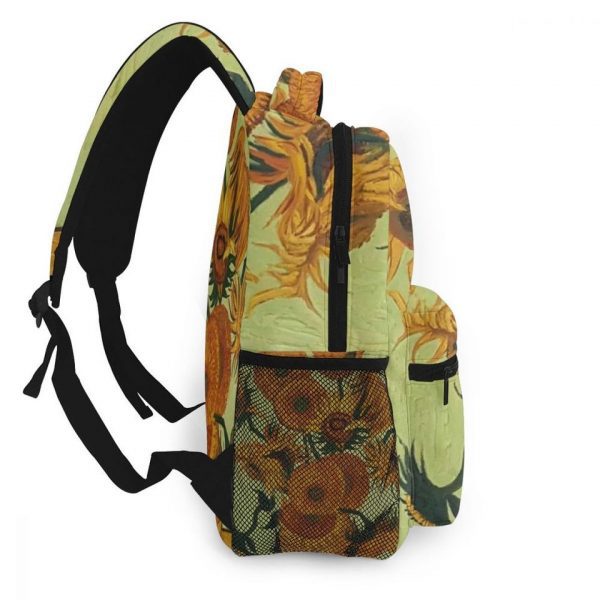 Van Gogh Art Backpacks Junior School Bags Sunflower Oil Painting Schoolbag
