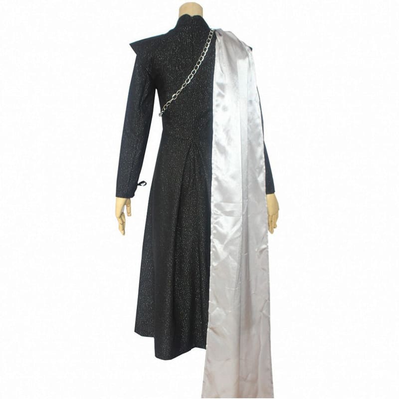 Daenerys Targaryen Cosplay Costume Season 7 Cosplay Fancy Dress Black Outfit With Cloak