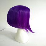 Anime Raven 35cm Bob Purple Short Perucas Cosplay Wigs