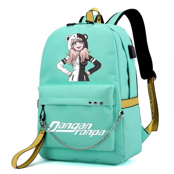 BPZMD Anime Danganronpa Backpack USB Port Monokuma School Bag