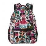 Noisydesigns Squid Game Women Large Capacity Schoolbag