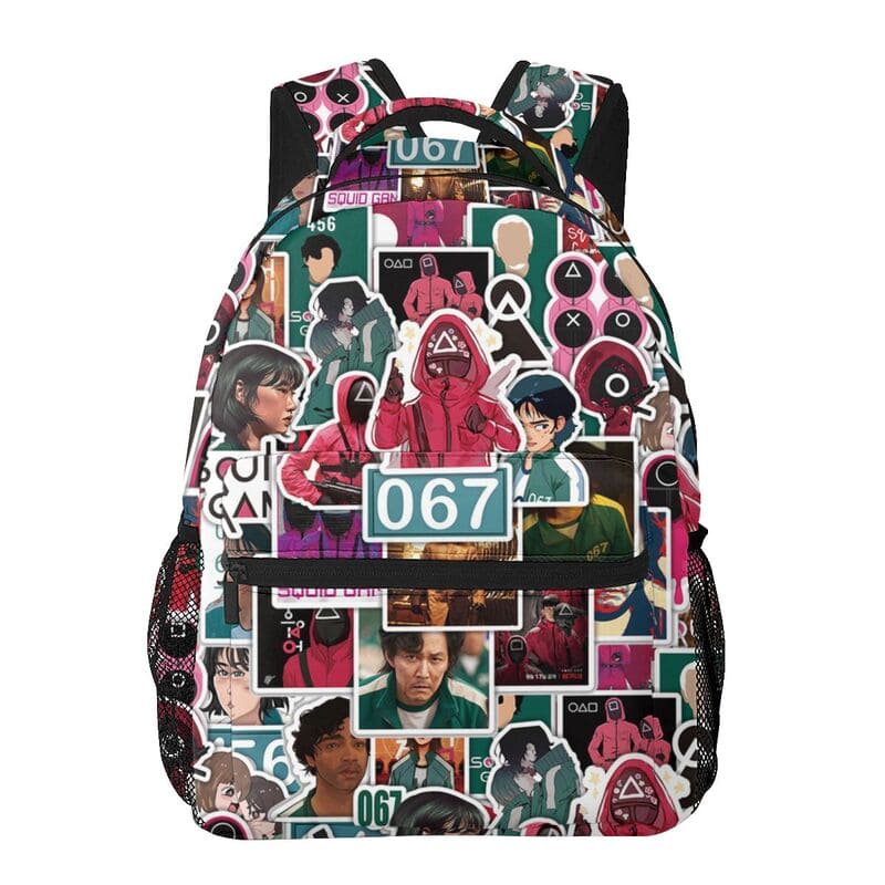 Noisydesigns Squid Game Women Large Capacity Schoolbag