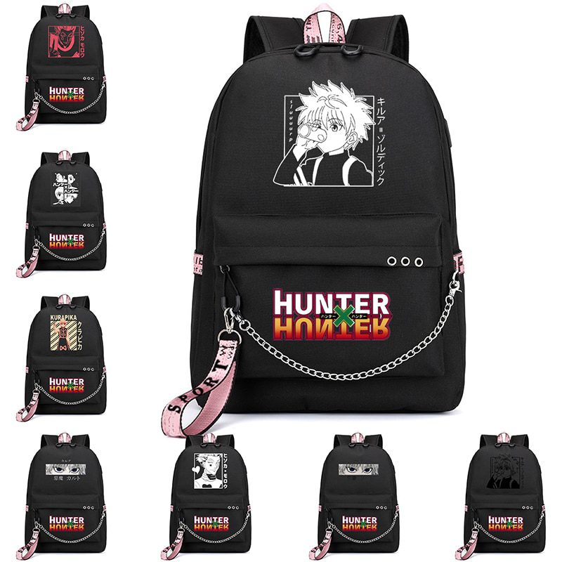 Hunter X Hunter Girl School Backpack Killua Eyes Killua HxH Anime School Bags Japan Harajuku Bookbag for Girls