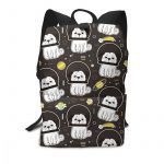 Noisydesigns Fashion Backpack Space Dog Print Student Schoolbag Women Black Book Bag