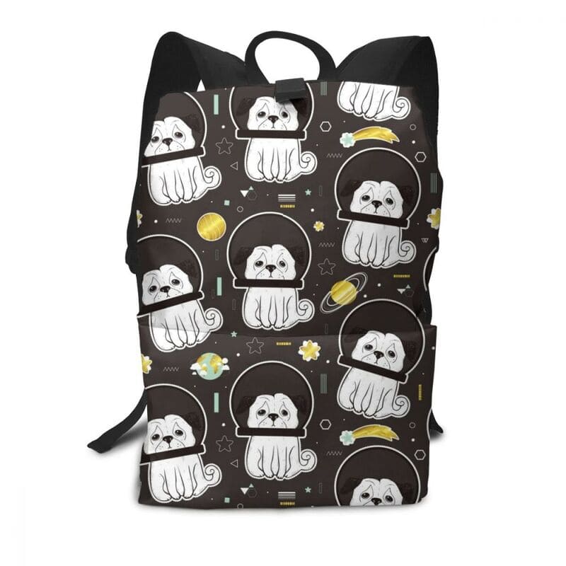 Noisydesigns Fashion Backpack Space Dog Print Student Schoolbag Women Black Book Bag