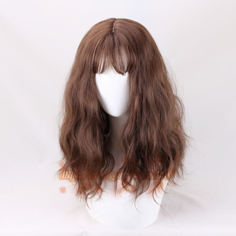 Hermione Jean Granger Cosplay Wig Brown Curly Heat Resistant Synthetic Hair Wigs
