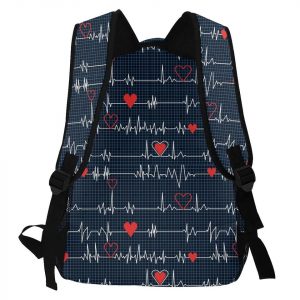Noisydesigns Nurse Heart Shoulder Strap School Bag For Teenagers Girls