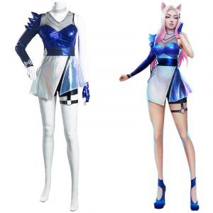LOL KDA Ahri Cosplay Costumes The Nine Tailed Fox Women Dress