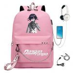 BPZMD Anime Danganronpa Backpack USB Port Monokuma School Bag