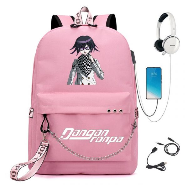 BPZMD Anime Danganronpa Backpack USB Port Monokuma School Bag
