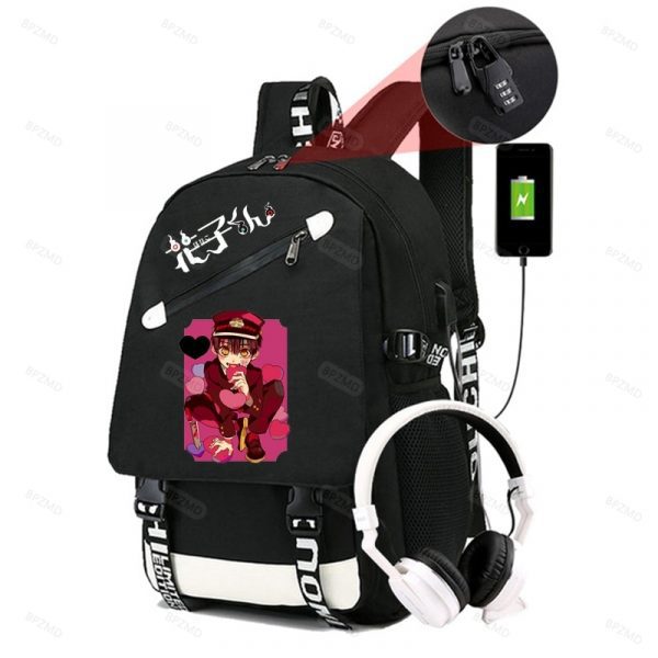Anime Toilet-Bound Hanako Kun Pattern Backpack Bookbag High Capacity Travel Bag