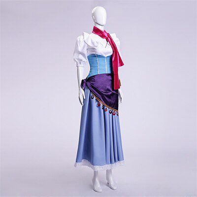 strapless open back dress Esmeralda Dress in Red, Princess Esmeralda Red Dress Costume Topsy Tur   CoserZ