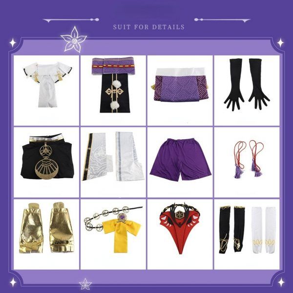 Game Genshin Impact Kujo Sara Cosplay Costumes Uniform